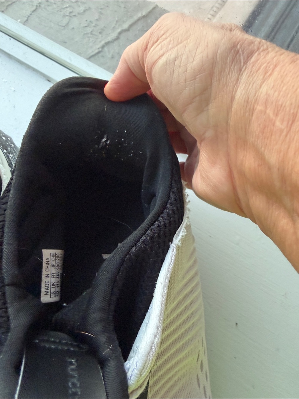 adidas Men’s Alphabounce White and Black Athletic Sneakers - Picture 6 of 13